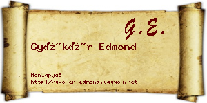 Gyökér Edmond névjegykártya